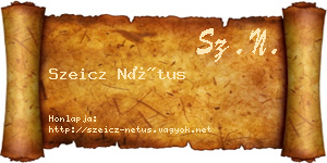 Szeicz Nétus névjegykártya